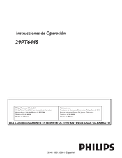 Philips 29PT6445/85 Instrucciones De Operación