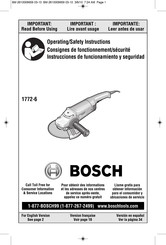 Bosch 1772-6 Instrucciones De Funcionamiento Y Seguridad