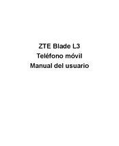 ZTE Blade L3 Manual Del Usuario