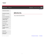 Sony BRAVIA KDL-46HX752 Manual De Instrucciones