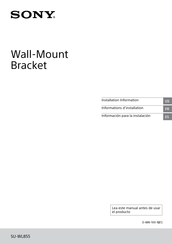 Sony SU-WL855 Información Para La Instalación