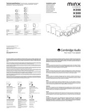 Cambridge Audio minx X300 Guia De Instalacion