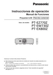 Panasonic PT-EW730Z Instrucciones De Operación