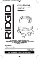 RIDGID MOB12000 Manual Del Usuario