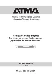 ATMA HP 4030 Manual De Instrucciones Garantía Y Servicios Técnicos Autorizados