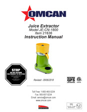 Omcan 21636 Manual De Instrucciones