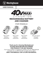 Westinghouse CGA402 Manual De Instrucciones