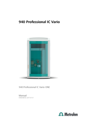 Metrohm 940 Professional IC Vario ONE Manual