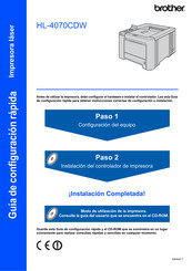 Brother HL-4070CDW Guía De Configuración Rápida