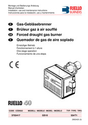 Riello Burners GS10 Instrucciones Para La Instalación, Uso Y Mantenimiento