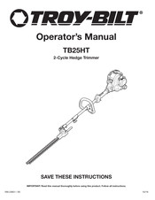 Troy-Bilt TB25HT Manual Del Operador