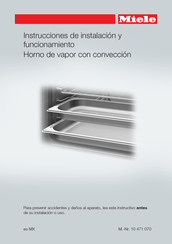 Miele DGC 6700-1 Instrucciones De Instalación Y Funcionamiento