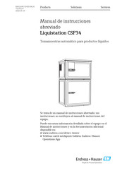 Endress+Hauser Liquistation CSF34 Manual De Instrucciones Abreviado