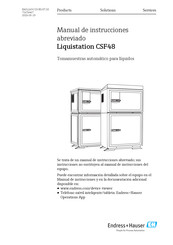 Endress+Hauser Liquistation CSF48 Manual De Instrucciones Abreviado