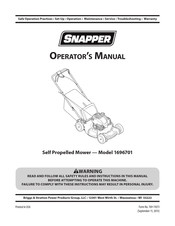 Snapper 1696701 Manual Del Operador