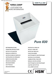 HSM Pure 830 Instrucciones De Servicio