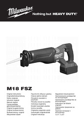 Milwaukee M18 FSZ Manual Original