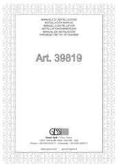 Gessi 39819 Manual De Instalación