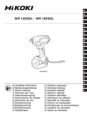 HIKOKI WR 14DSDL Instrucciones De Manejo