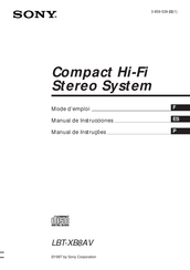 Sony LBT-XB8AV Manual De Instrucciones