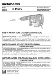 Metabo HPT H 45MEY Manual De Instrucciones