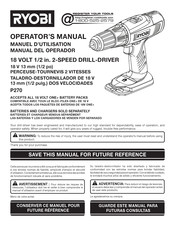 Ryobi P270 Manual Del Operador