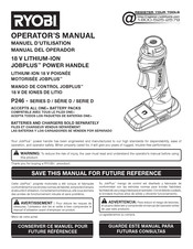 Ryobi P246 Manual Del Operador