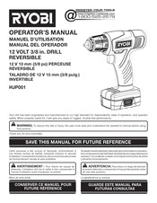 Ryobi HJP001 Manual Del Operador