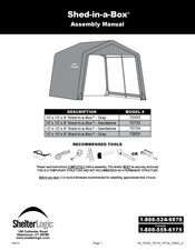 ShelterLogic Shed-in-a-Box 70733 Ensamble Manual