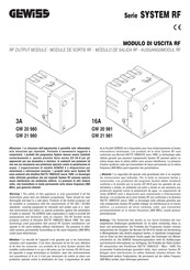 Gewiss GW 21 980 Manual De Instrucciones