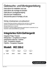 Kuppersbusch IKE 230-2 Istrucciones Para El Montaje Y El Uso