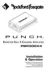 Rockford Fosgate PUNCH PBR300X4 Instalación Y Funcionamiento