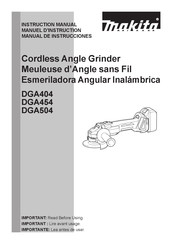 Makita DGA404 Manual De Instrucciones