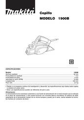 Makita 1900B Manual Del Usuario