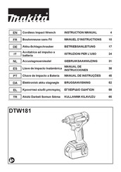 Makita DTW181Z Manual De Instrucciones