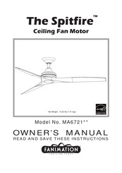 Fanimation Spitfire MA6721 Serie Manual Del Propietário