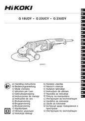 HIKOKI G 23UCY Instrucciones De Manejo