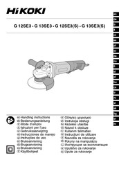 HIKOKI G 13SE3S Instrucciones De Manejo