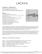 Lacava ZOOM EX04A.35 Manual Del Usuario