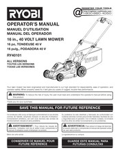 Ryobi RY40101 Manual Del Operador