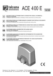 Telcoma Automations ACE 400 E Manual De Instrucciones