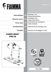 Fiamma CARRY-BIKE PRO M Instruciones De Montaje Y Uso