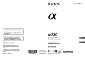 Sony a230 Manual De Instrucciones