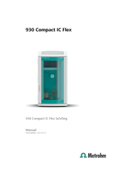 Metrohm 930 Compact IC Flex Deg Manual De Instrucciones