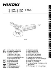 HIKOKI G 15VA Instrucciones De Manejo