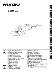 HIKOKI G 23MRUA Instrucciones De Manejo