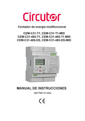 Circutor CEM-C31-485-DS Manual De Instrucciones