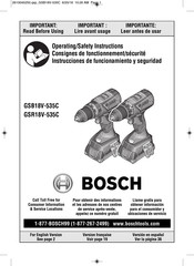 Bosch GSB18V-535C Instrucciones De Funcionamiento