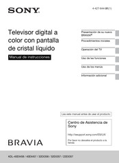 Sony BRAVIA KDL-32EX358 Manual De Instrucciones