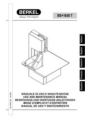 Berkel BS+1650 T Manual De Uso
